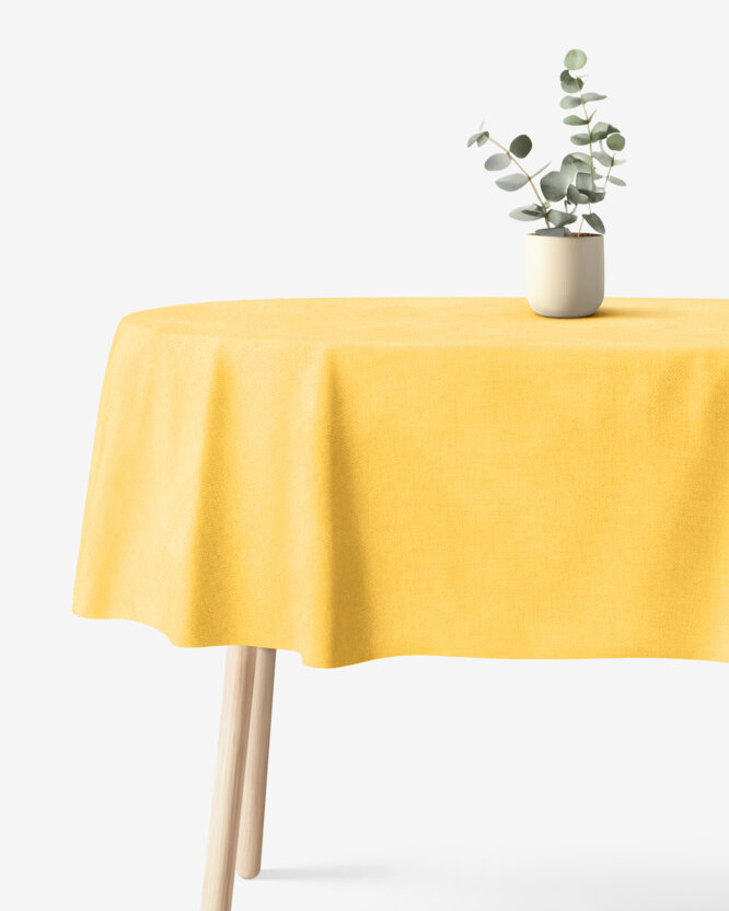 Ovale Tischdecke Malaga - gelb