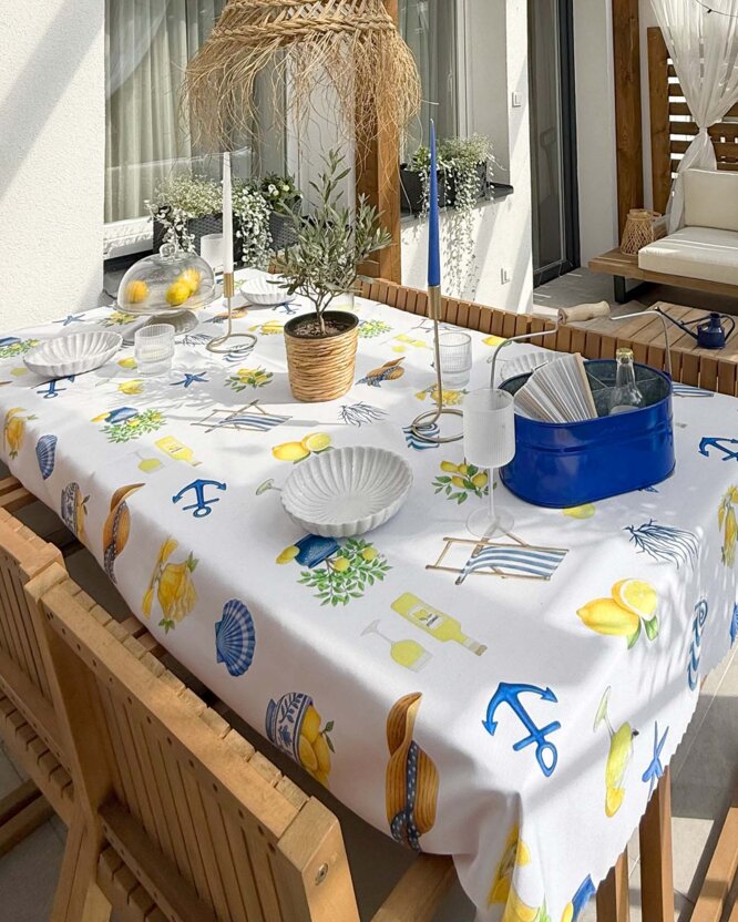 Eckige Tischdecke Teflon - italienischer Sommer
