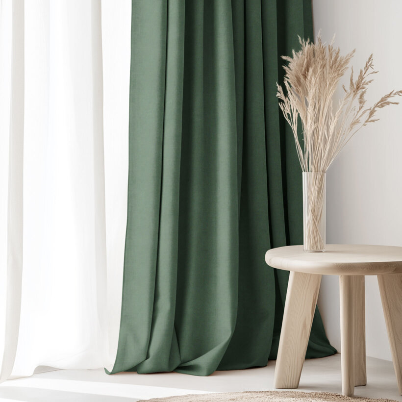Dekorativer Vorhang Marbella - dunkelgrün
