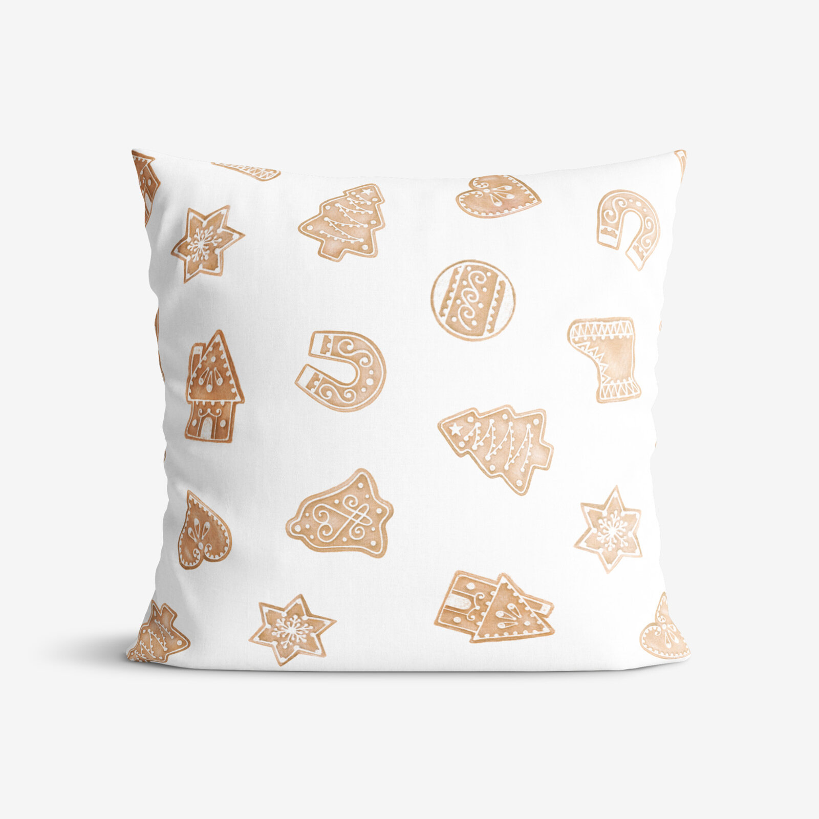 Weihnachtlicher Dekorativer Kissenbezug - Lebkuchen