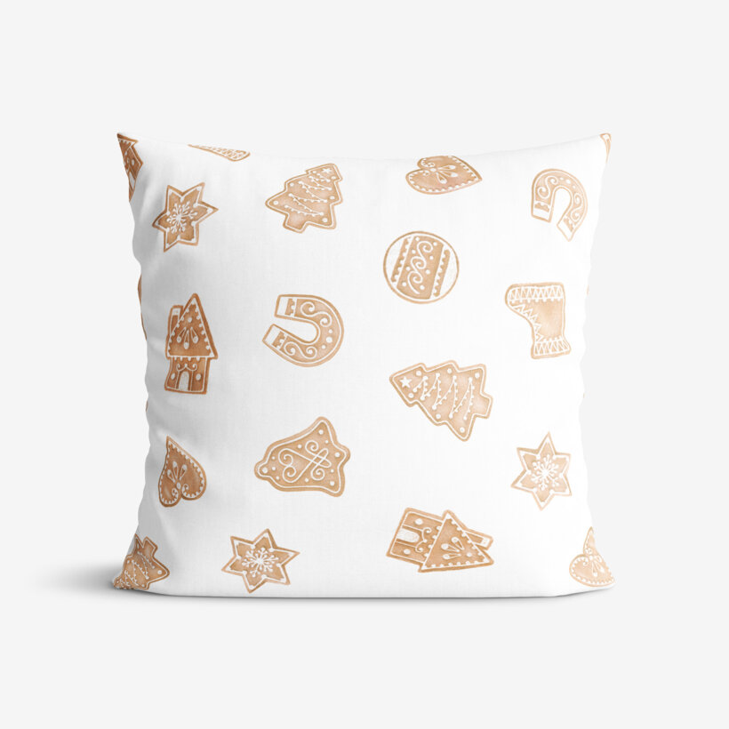 Weihnachtlicher Dekorativer Kissenbezug - Lebkuchen