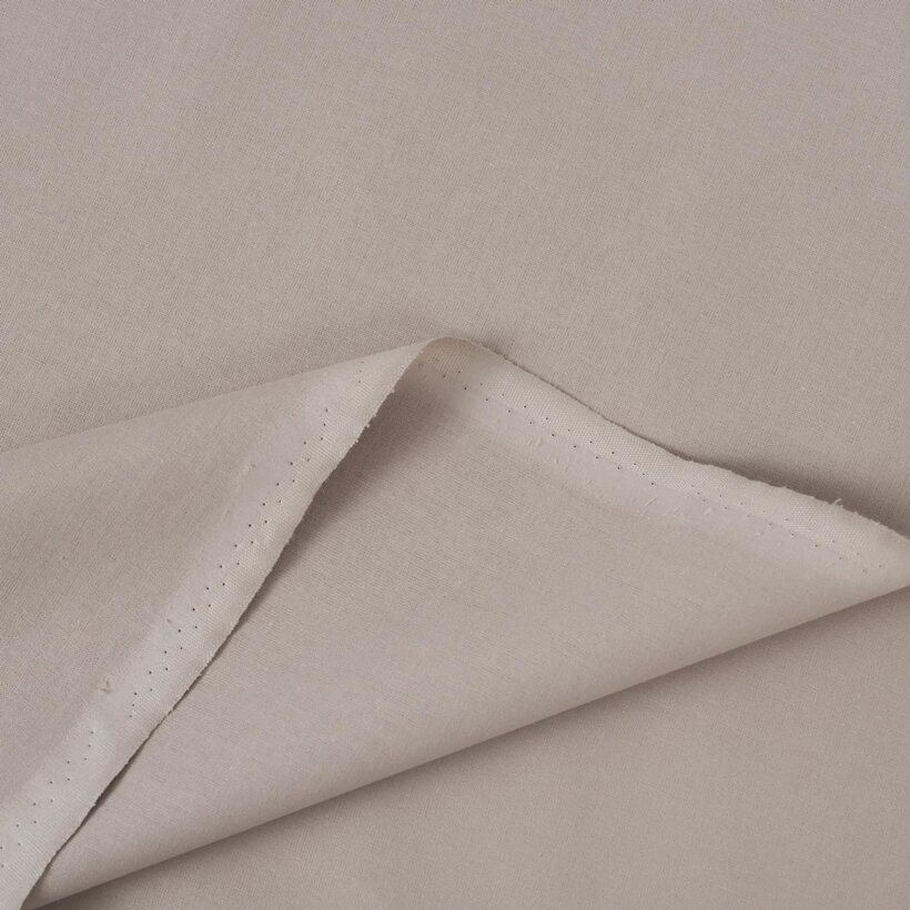 Baumwollstoff einfarbig Suzy - graubraun