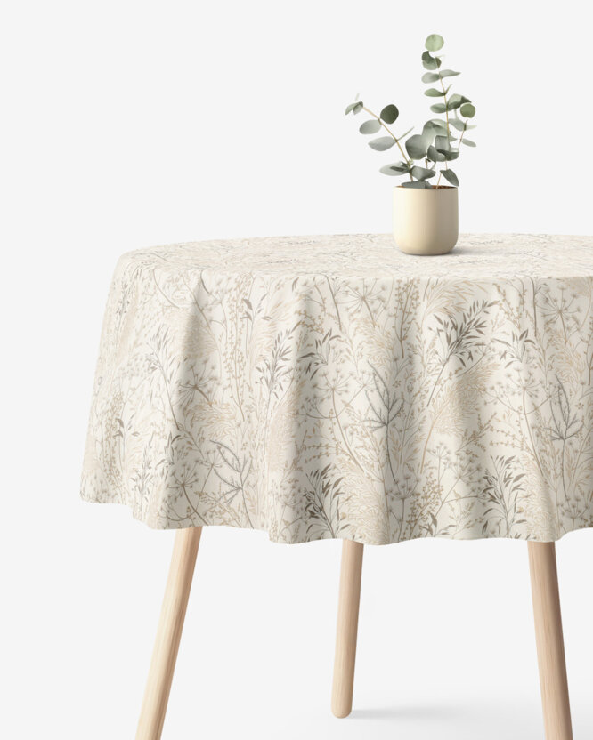 Runde Tischdecke Valencia - Wiesengräser