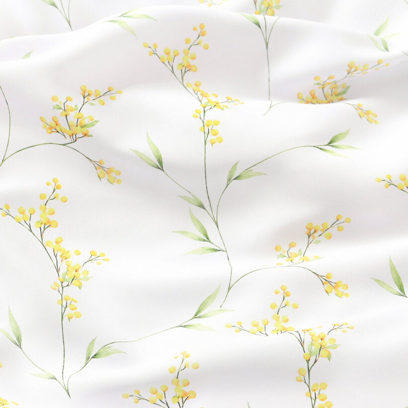 Runde Tischdecke Teflon - Mimosenblüten