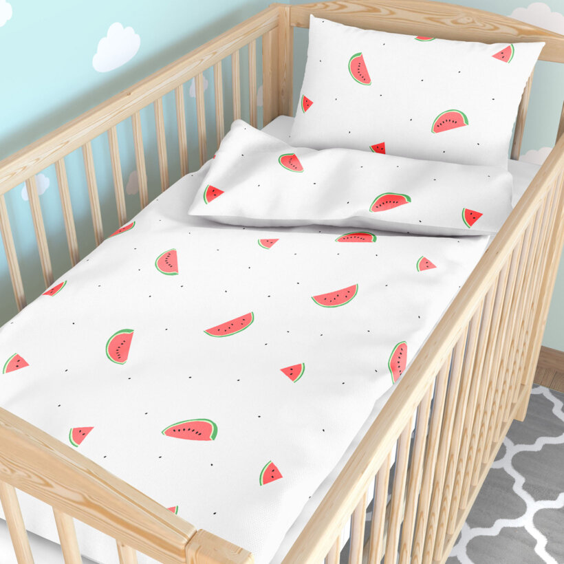 Bettwäsche für Babybetten aus Baumwolle - Melone