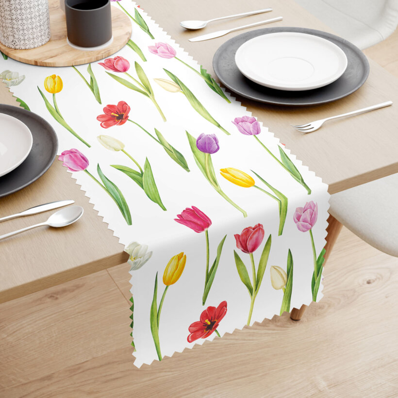 Teflon-Tischläufer - Bunte Tulpen