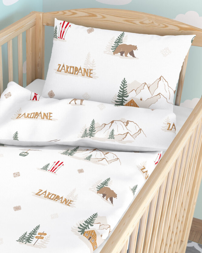 Weihnachtliche Bettwäsche für Babybetten aus Baumwolle - Zakopane