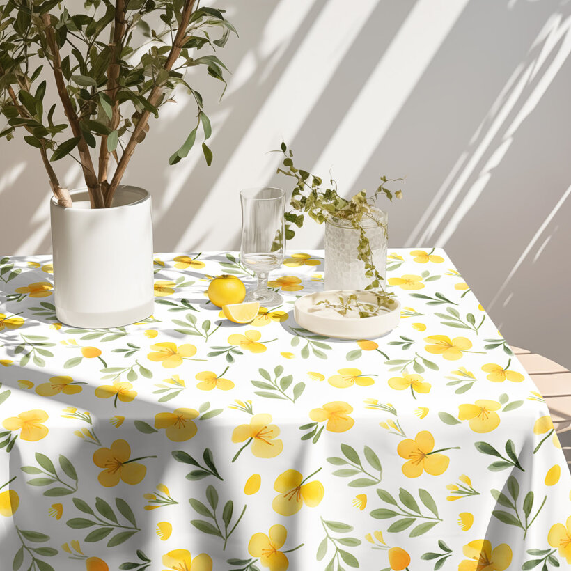 Eckige Tischdecke Teflon - Nachtkerze