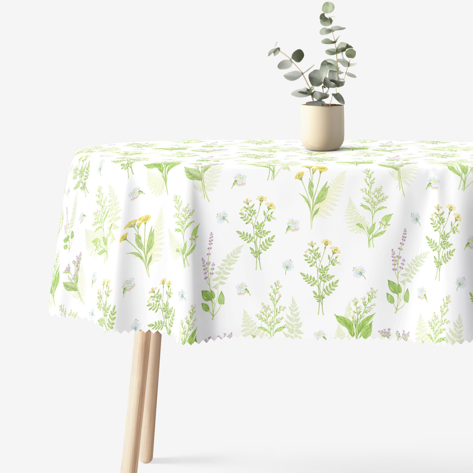 Ovale Tischdecke Teflon - Waldblumen