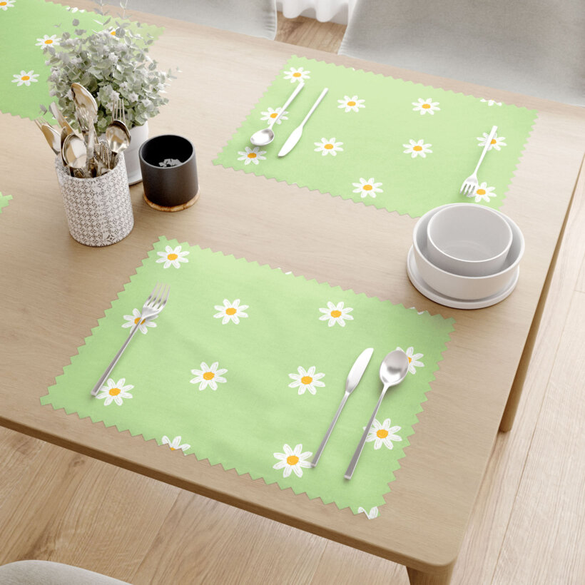 Tischset Teflon - Margeriten auf Grün - 2 Stück