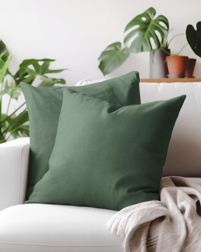 Dekorativer Kissenbezug Marbella - dunkelgrün