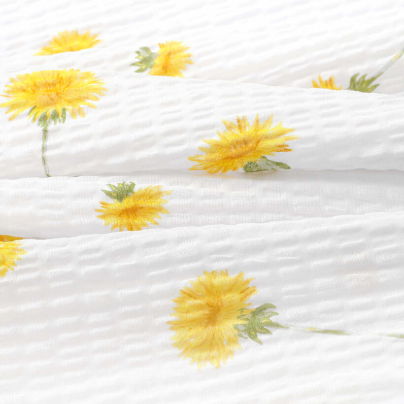 Seersucker-Kissenbezug - Löwenzahn