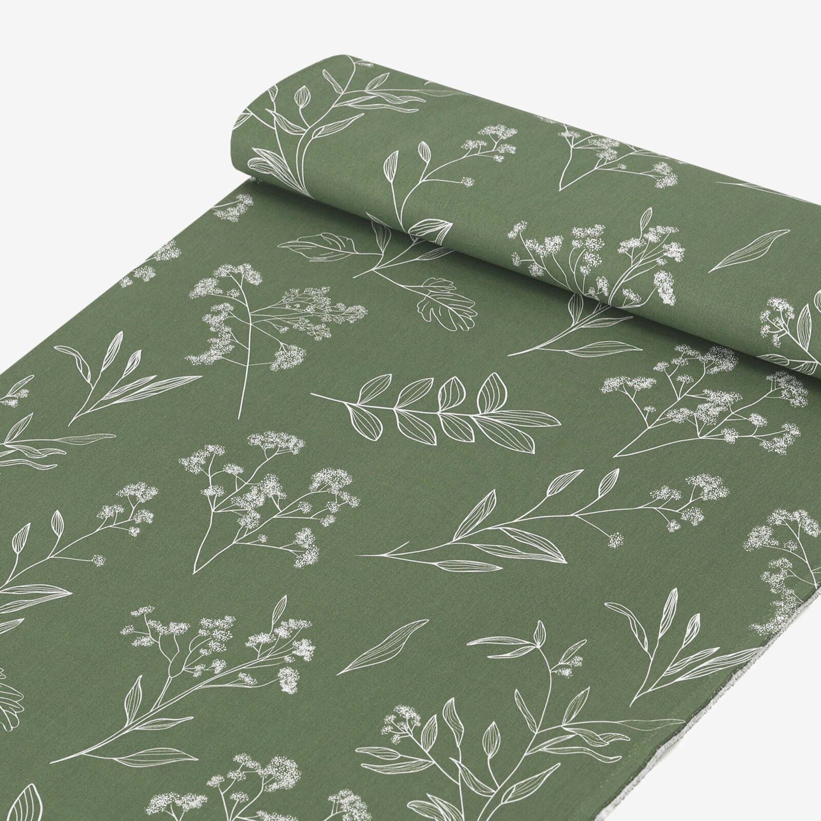 Baumwollstoff - Kräuterblätter