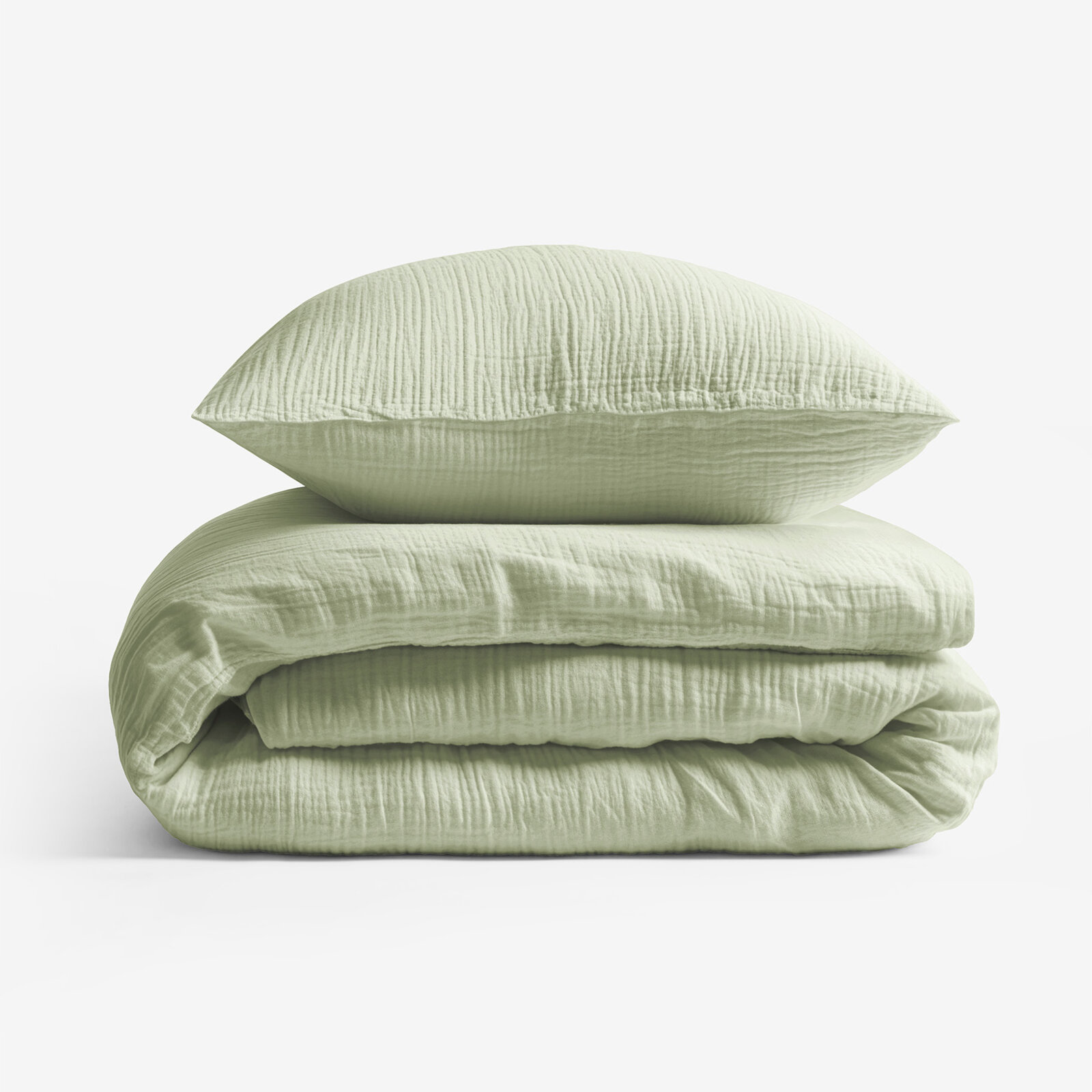 Musselin-Bettwäsche – hellsalbei
