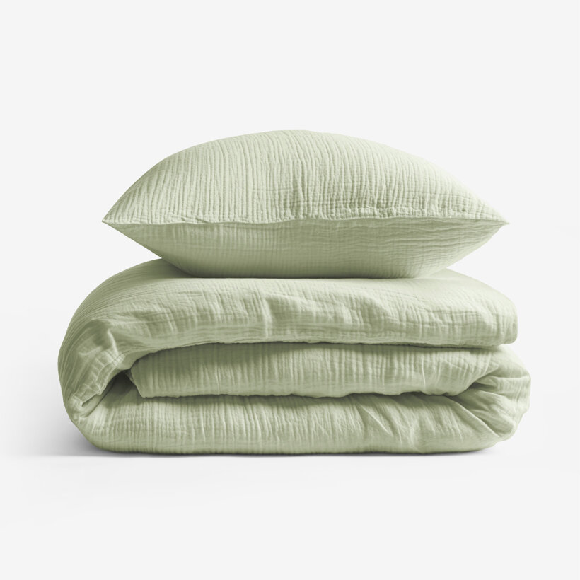 Musselin-Bettwäsche – hellsalbei