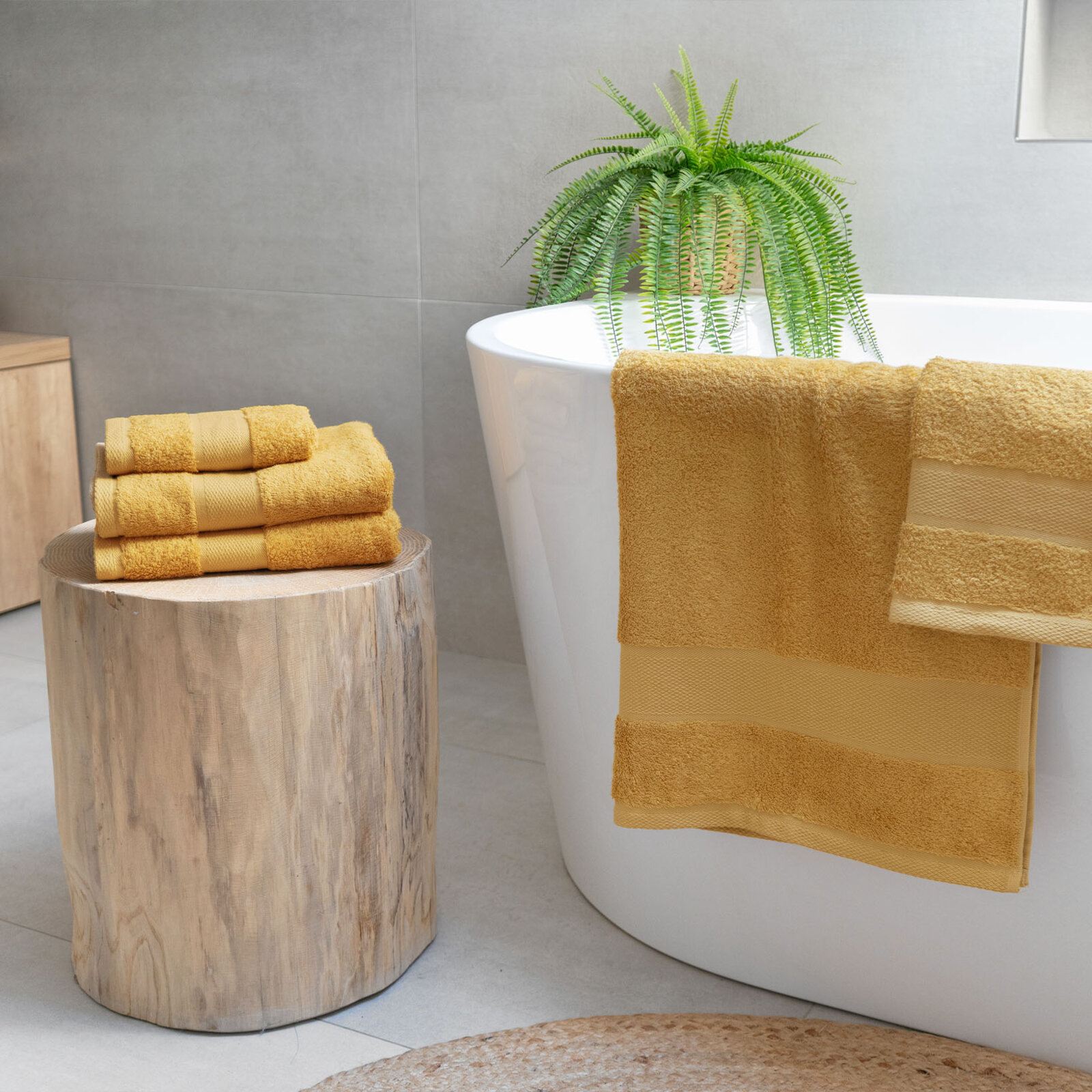 Bambus-Handtuch/Badetuch - gold