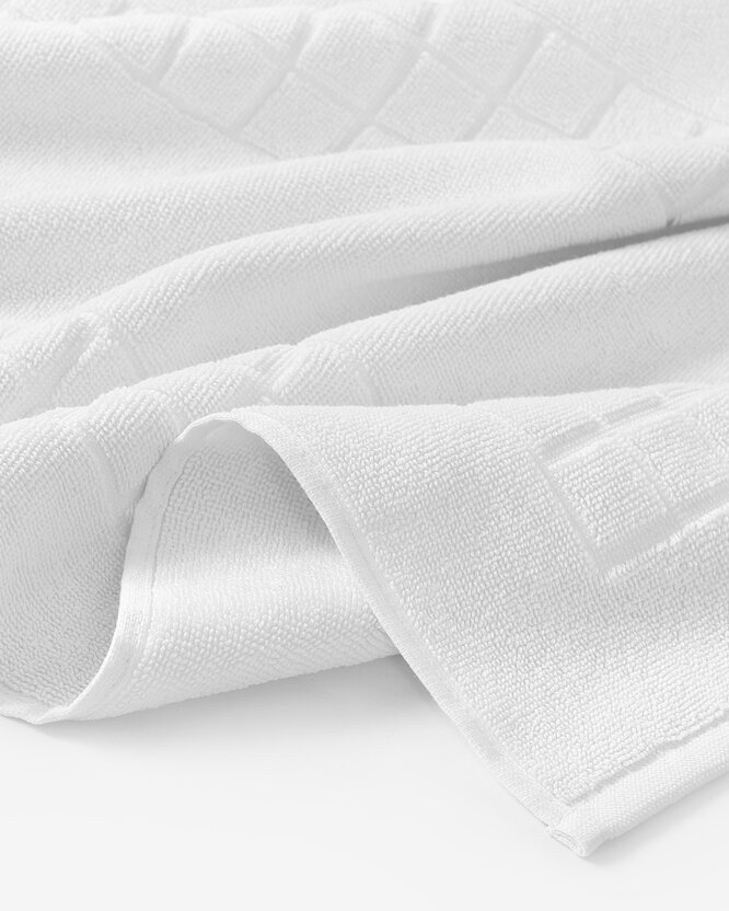 Frottier-Badematte Mozaika – weiß