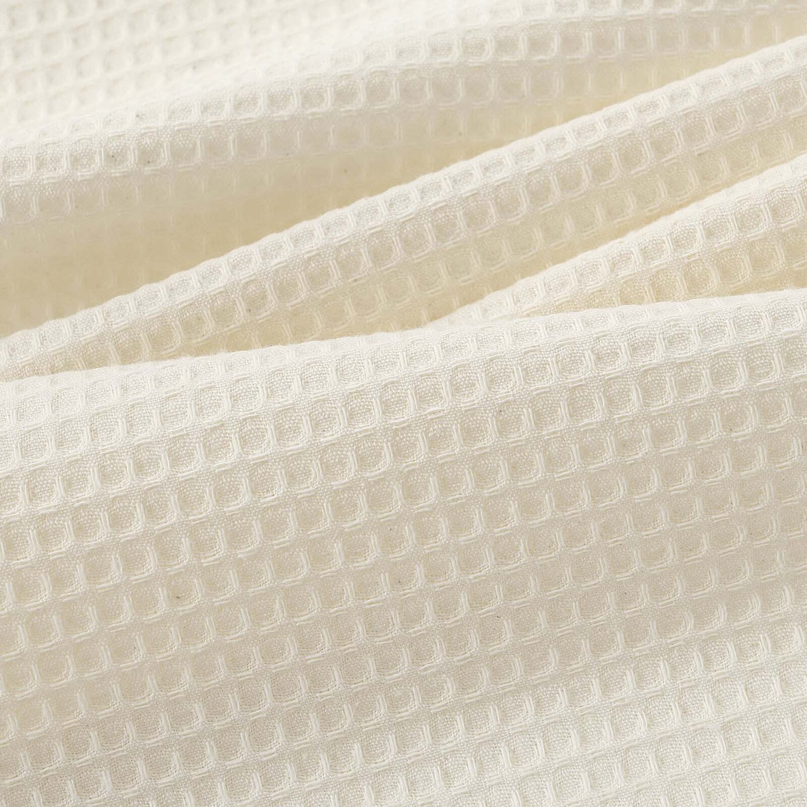 Waffel-Geschirrtuch mit Stickerei - Blumenwiese auf Creme