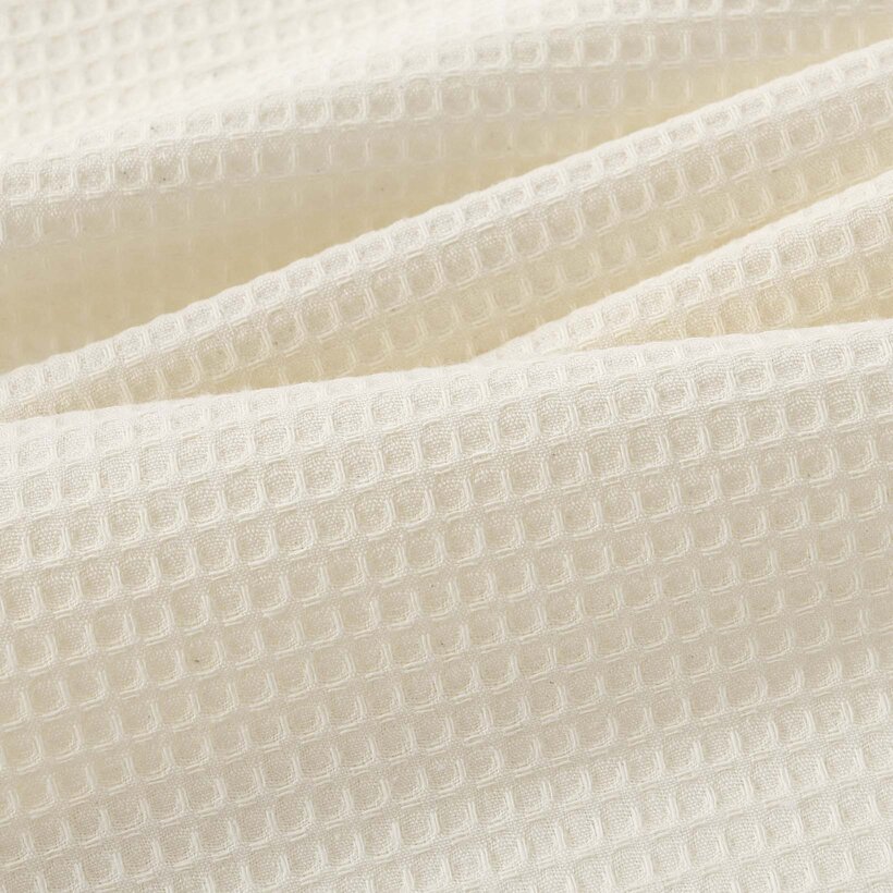 Waffel-Geschirrtuch mit Stickerei - Blumenwiese auf Creme