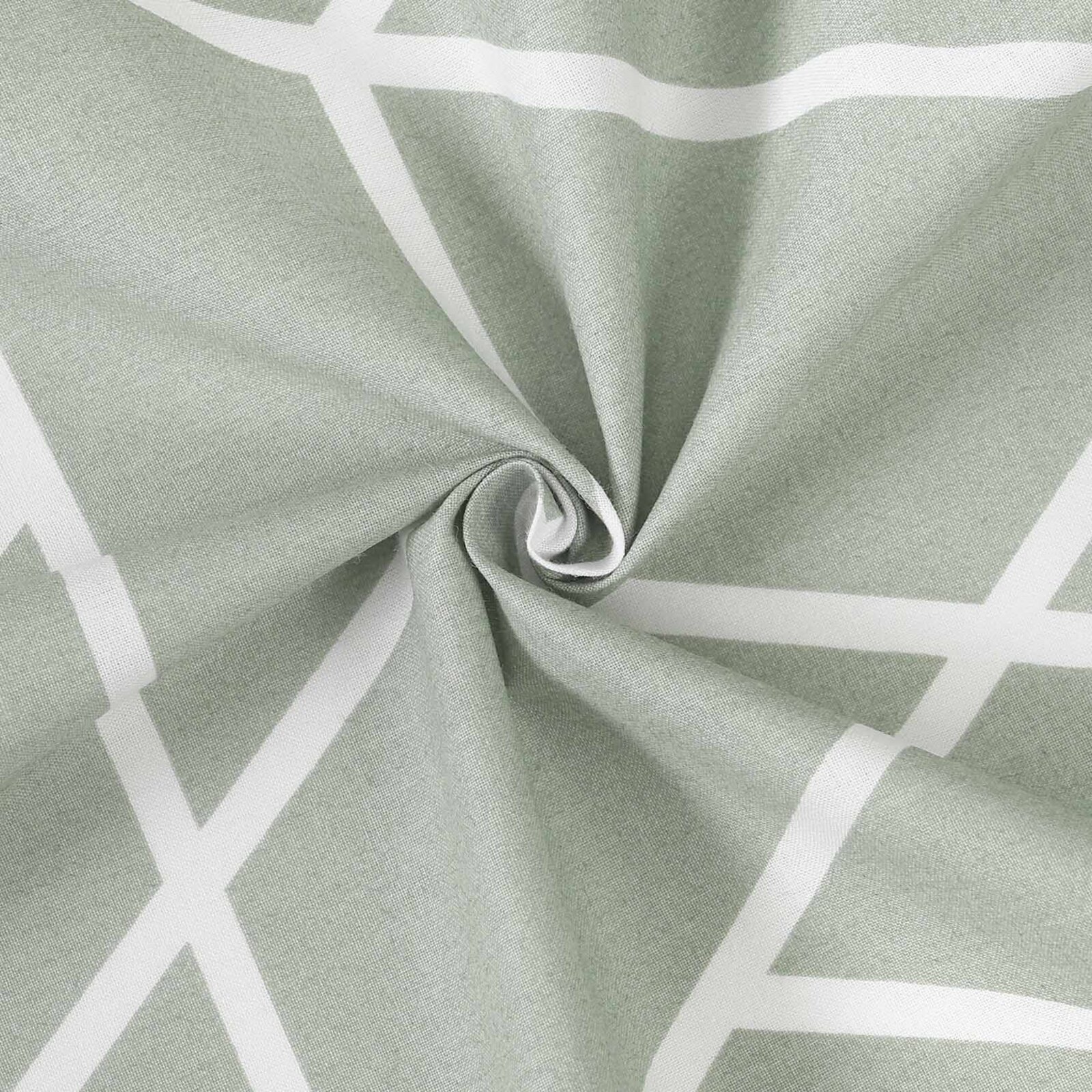 Baumwollstoff - Mosaik auf Salbeigrün