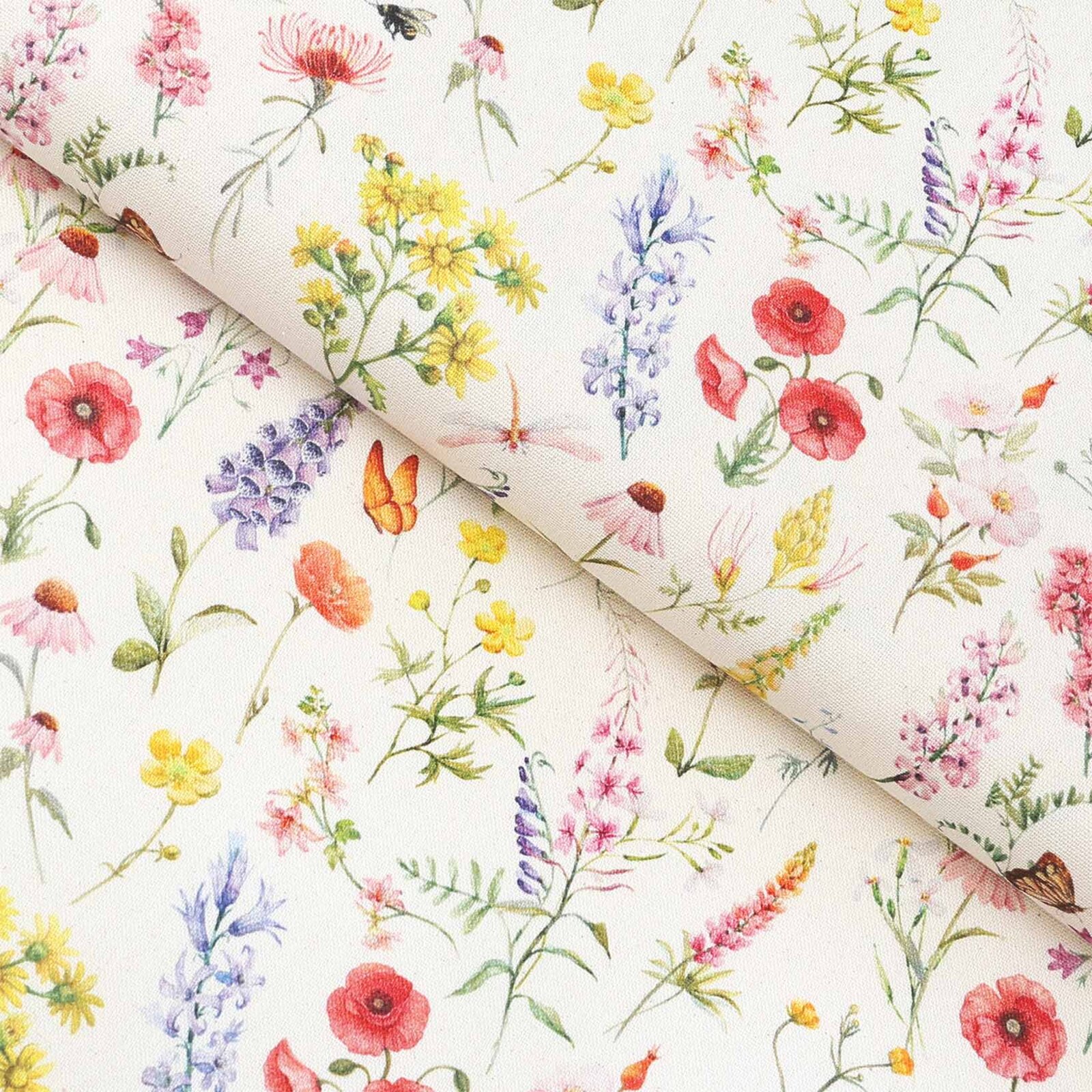 Dekorativer Stoff Valencia - Blühende Wiese