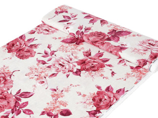 Dekorační látka LONETA - MASANE C-401 VELKÉ ČERVENÉ RŮŽE - šířka 140cm