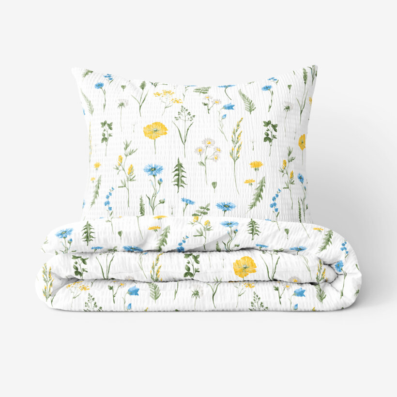 Seersucker Bettwäsche - Sommerwiese