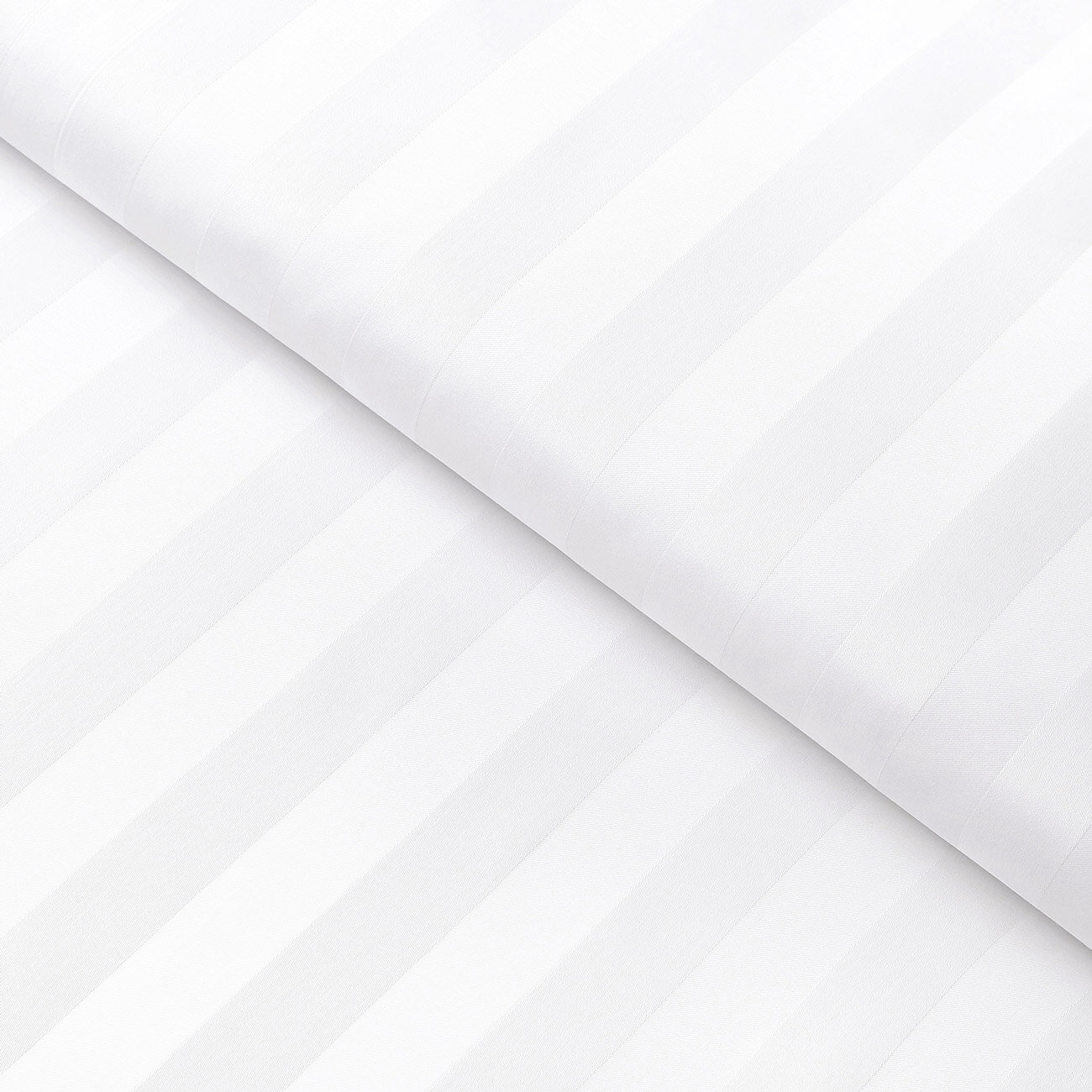 Damast - weiße Streifen mit Satin-Glanz