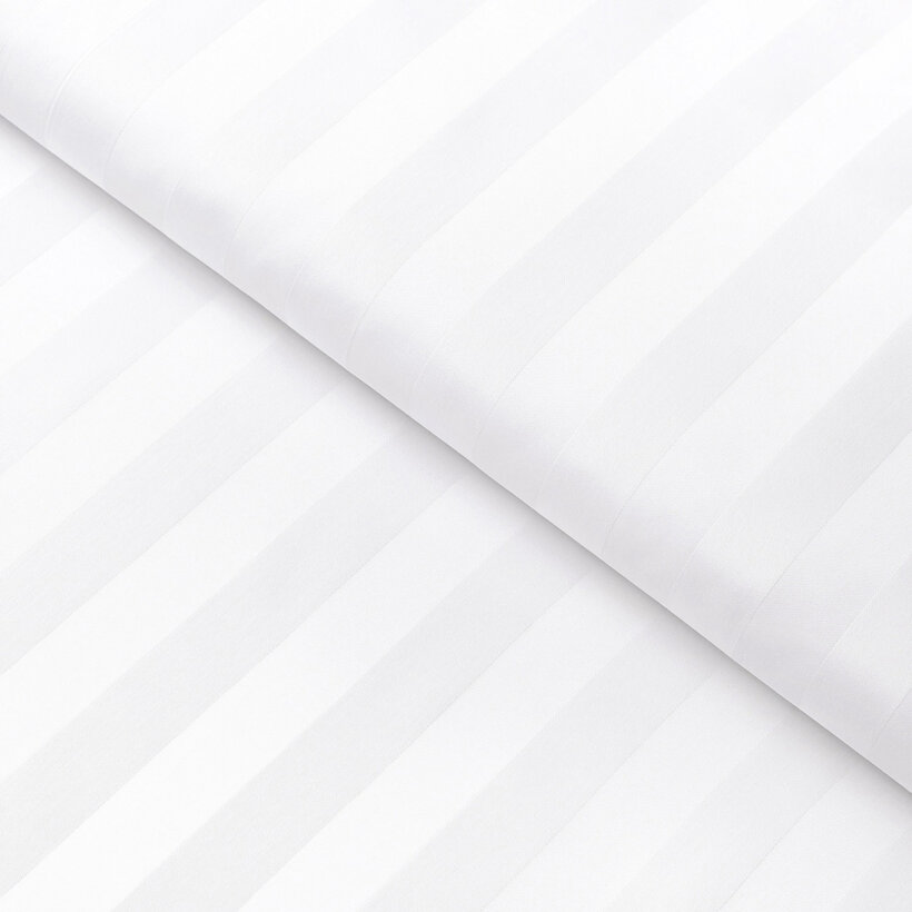 Damast - weiße Streifen mit Satin-Glanz