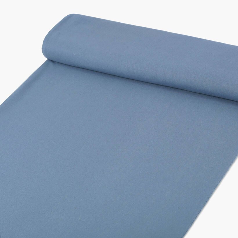 Natürlicher Leinenmischstoff - blau