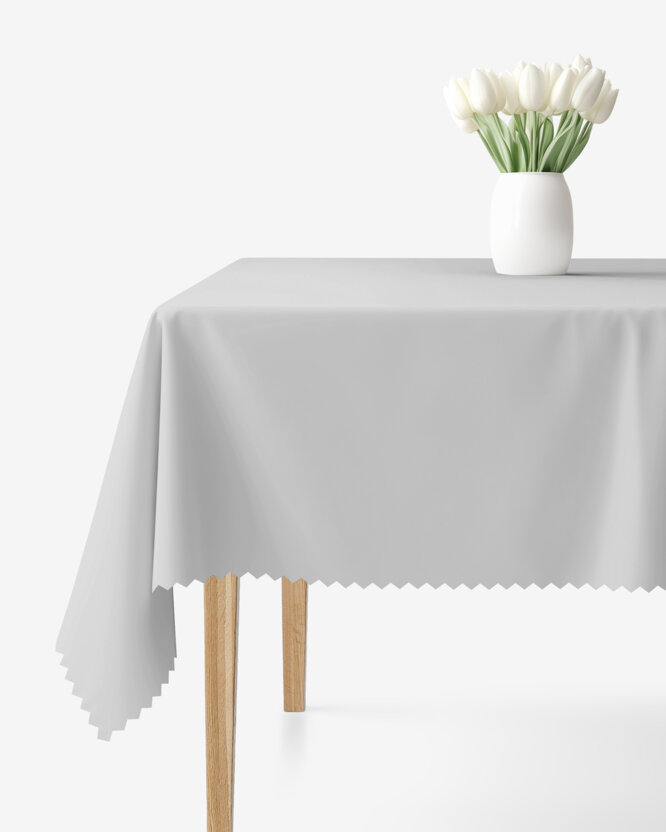 Eckige Tischdecke Teflon - grau