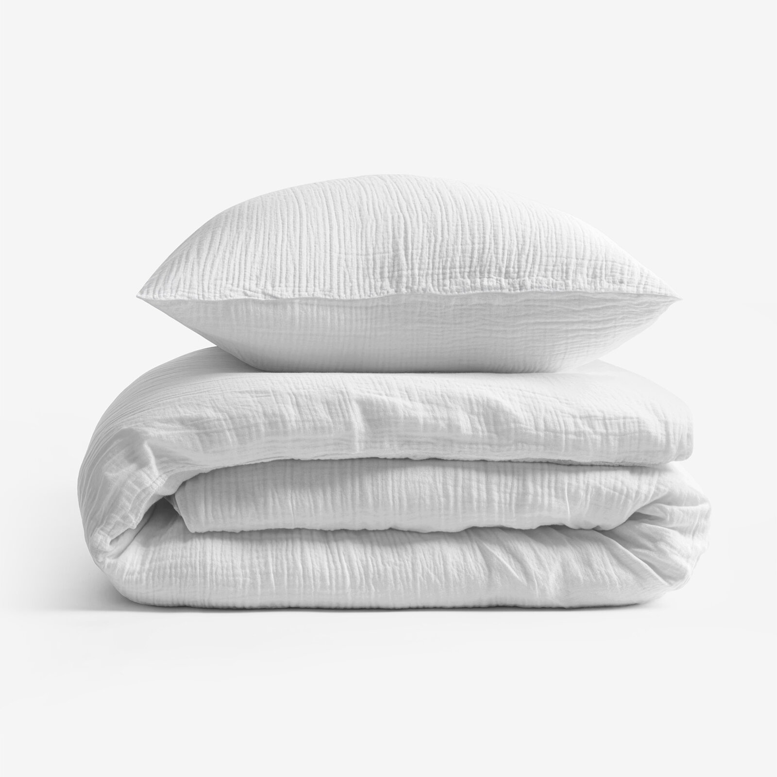 Musselin-Bettwäsche – hellgrau