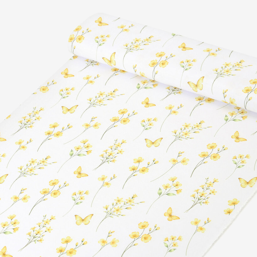 Teflonstoff für Tischdecken - Gelbe Wiese