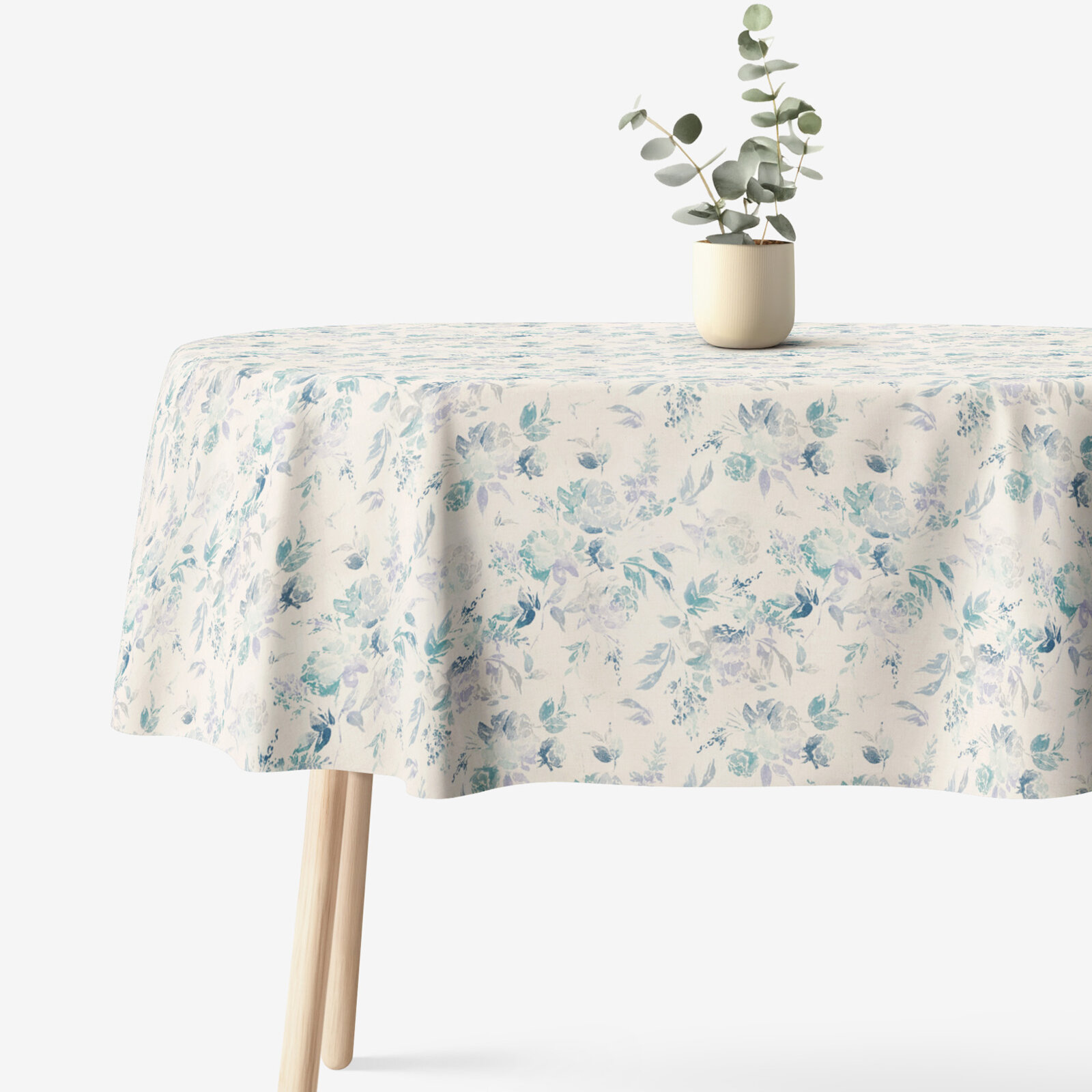 Ovale Tischdecke Valencia - Pflanzenabdrücke