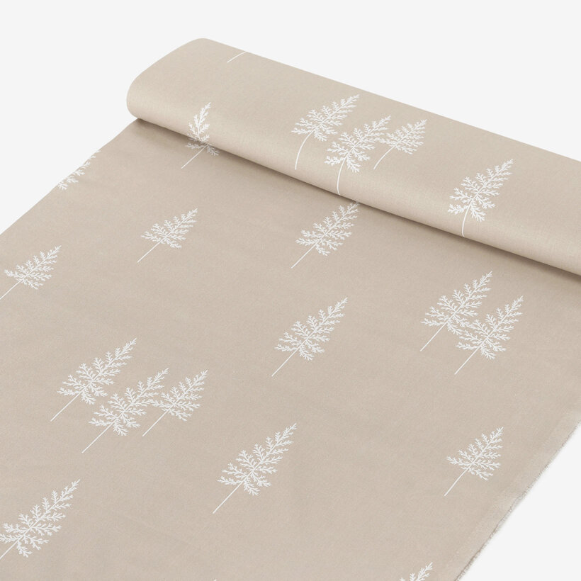 Weihnachtlicher Baumwollstoff - Nordische Tannenbäume