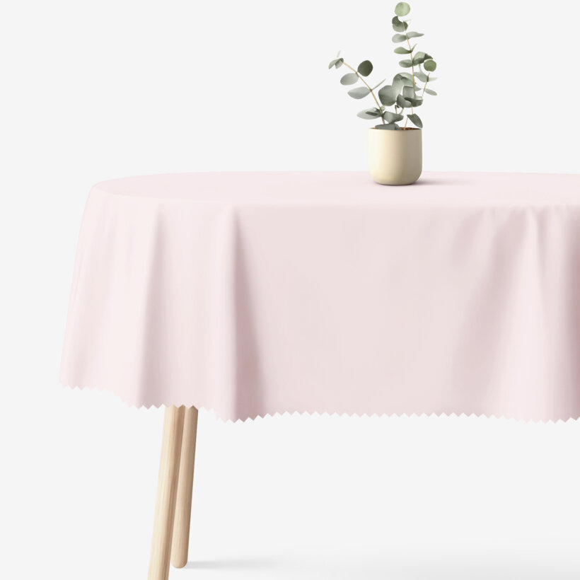 Ovale Tischdecke - rosa