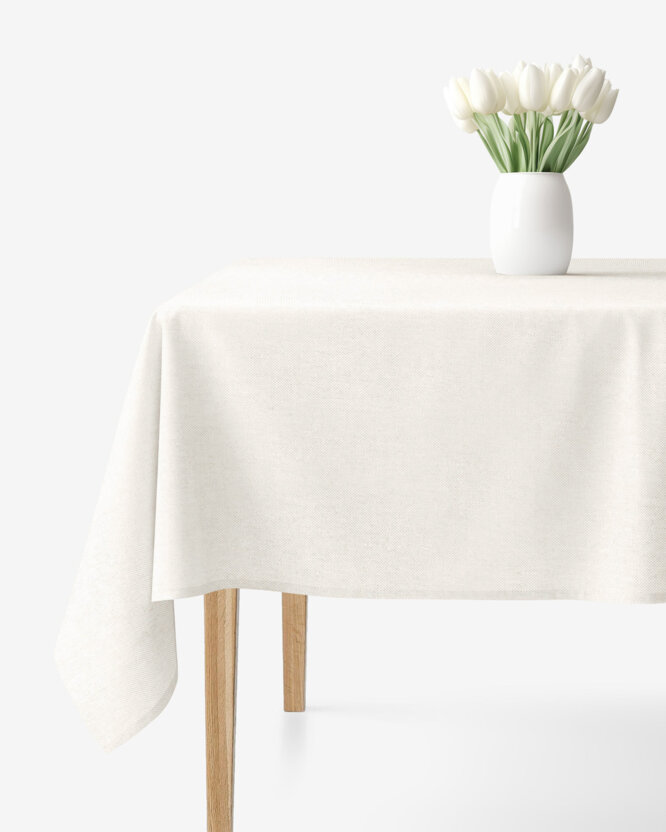 Eckige Tischdecke Malaga - creme