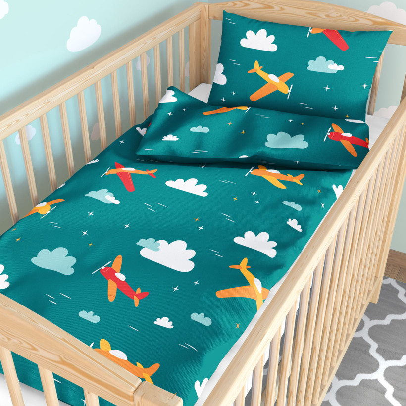 Bettwäsche für Babybetten aus Baumwolle - Abendteuer in der Luft