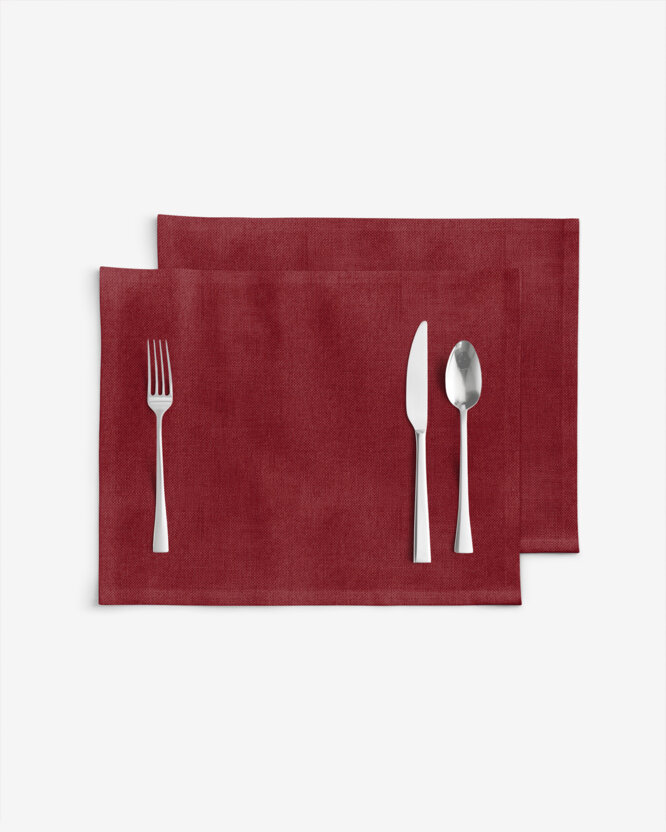 Weihnachtliches Tischset Malaga - dunkel rot - Set 2 Stück