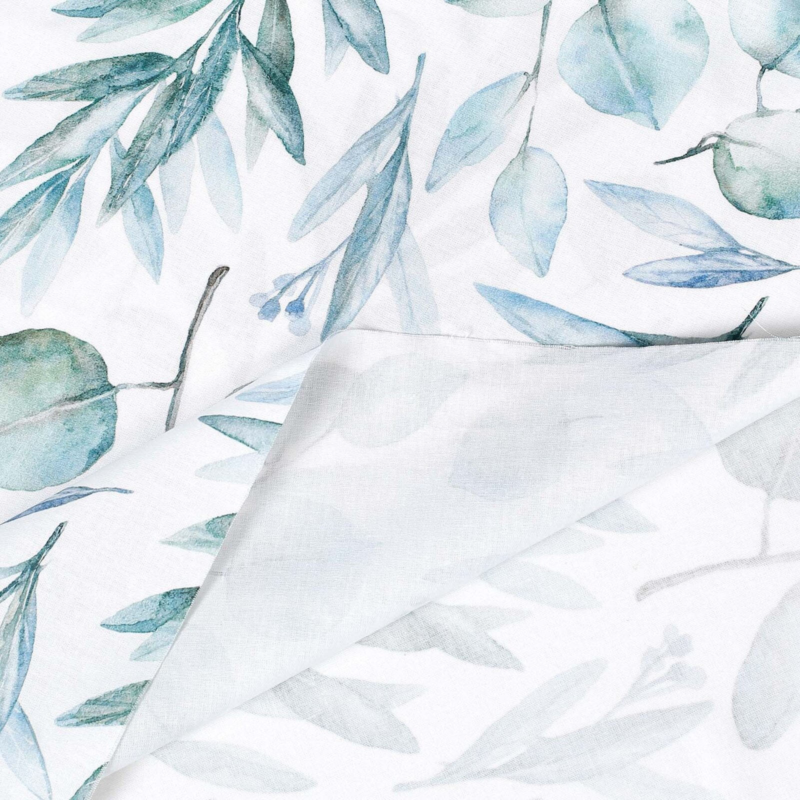 Baumwollstoff Deluxe - aquarelle Blätter