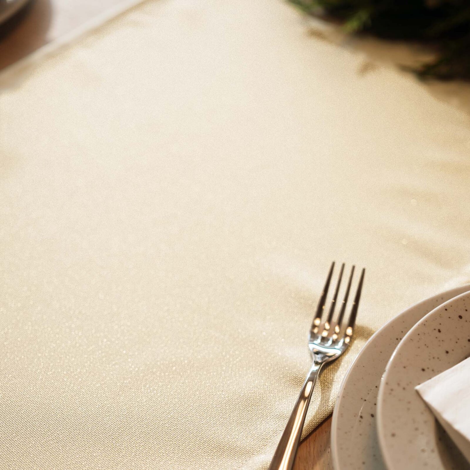 Exklusiver Weihnachts-Tischläufer - goldfarbe mit Glitzereffekt