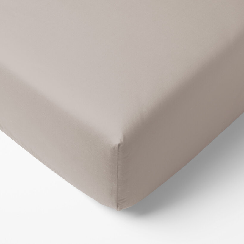 Spannbettlaken aus Baumwolle - graubraun