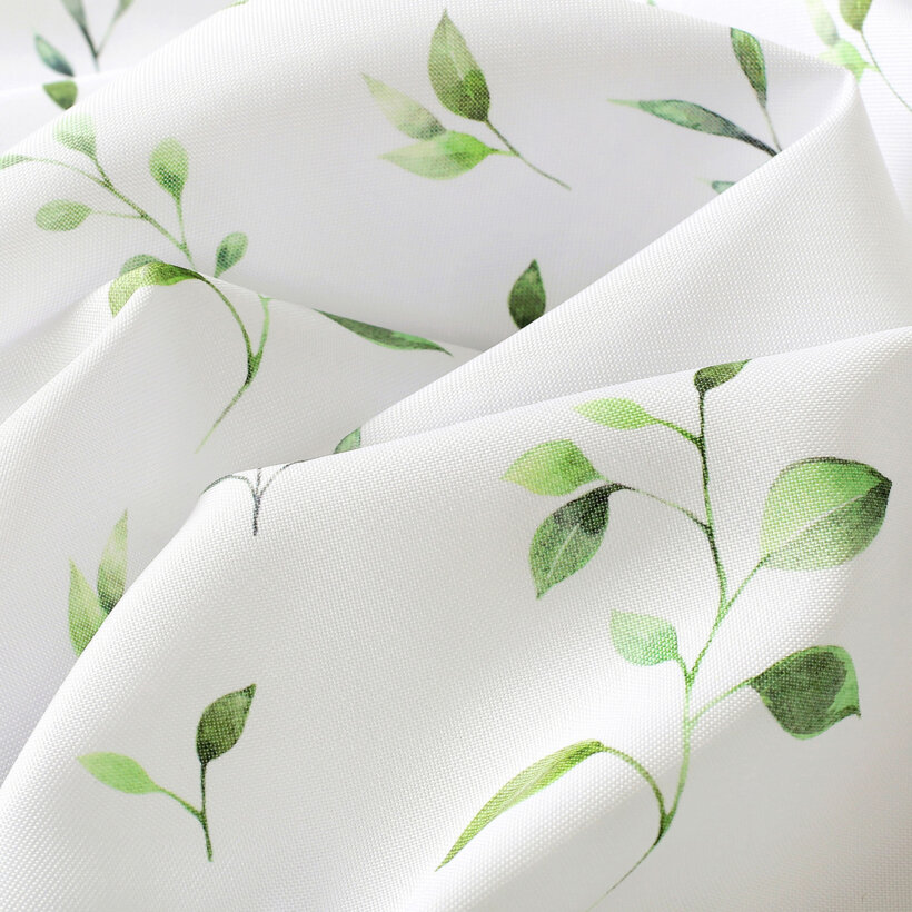 Eckige Tischdecke Teflon - Eukalyptusblätter