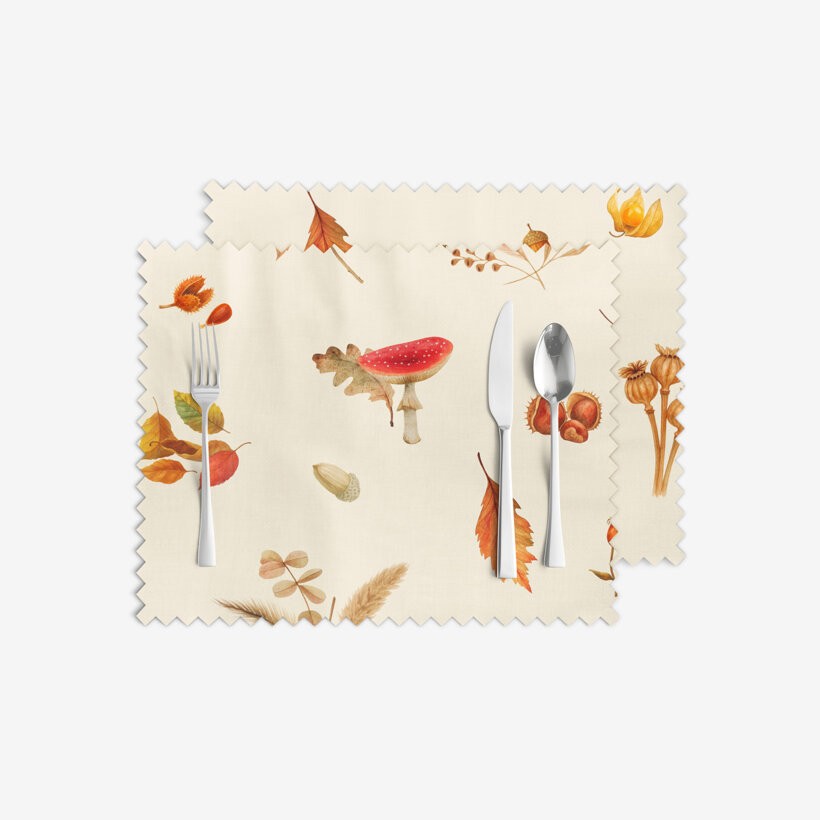 Tischset Teflon - Herbstliche Natur- 2 Stück