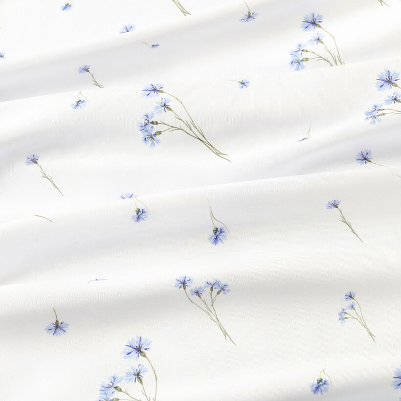 Dekorativer Kissenbezug - Blaue Kornblumen