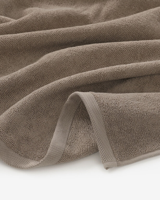 Frottierhandtuch/Duschtuch Soft ohne Bordüre – graubraun