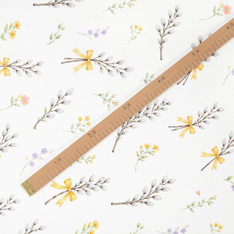 Ostern Teflonstoff für Tischdecken - Weidenkätzchen