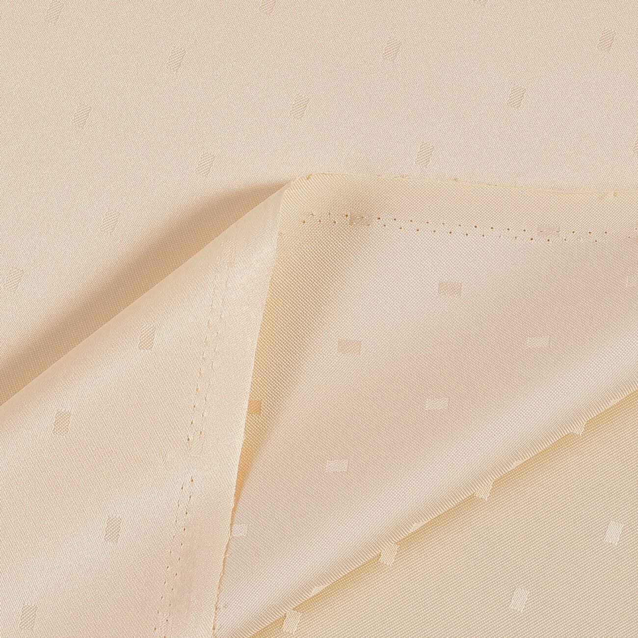 Teflonstoff für Tischdecken – champagne mit glänzenden Rechtecken