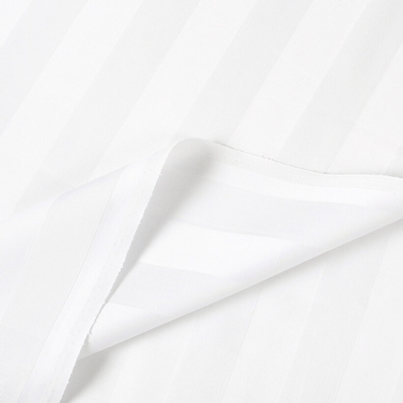 Damast - weiße Streifen mit Satin-Glanz