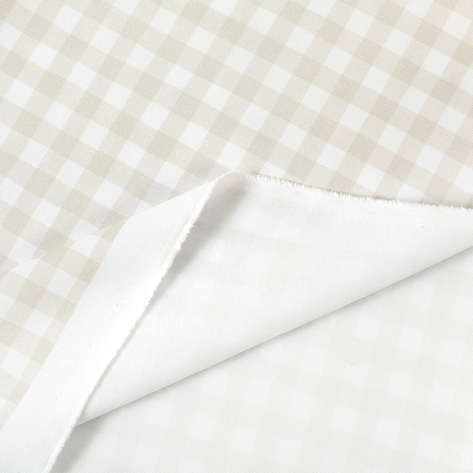 Teflonstoff für Tischdecken - beige Würfel